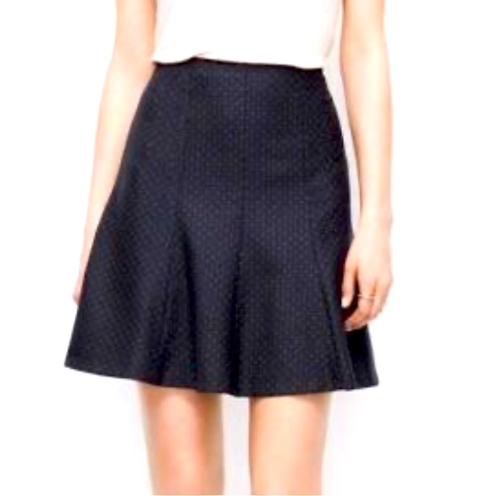 🖤Ann Taylor Black PolkaDot A-Line Skirt